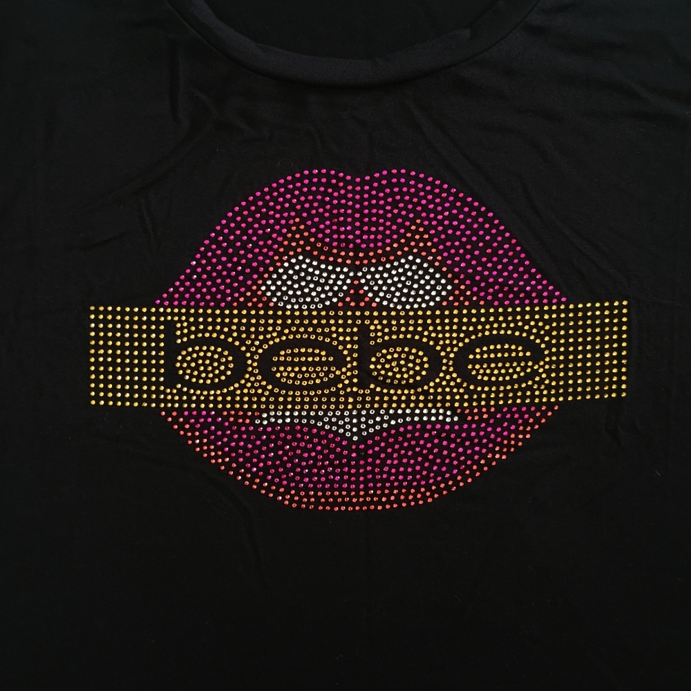 bebe Mouth👄 Grasping "bebe" Banner Top - NWT - Picture 3 of 16